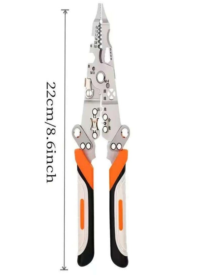 Cheet enterprise 8-in-1 Multifunctional Wire Stripping Tool - Foldable Wire Stripper, Twister & Crimper | Pro Electrician Pliers for Cutting, Crimping, Stripping | Compact Cable Tool Kit - Image 3